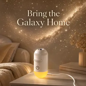 Galaxy Projector 2-in-1 Starry Sky Projector & Night Light USB Galaxy Projector Night Light for Bedroom Hallway Ceiling Decor