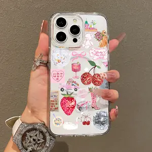 Soft Girl Magnetic Case for iPhone11/12/13/14/15/16/17/promax, Watercolor Floral Print Lightweight, Drop-Proof, MagSafe Compatible | Perfect for Teen Girls