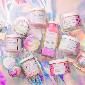 Monthly limited edition boxes , sugar scrubs, body butters, body glaze,  oil, serum, lip butter scrub and gloss ,, tint,  care box