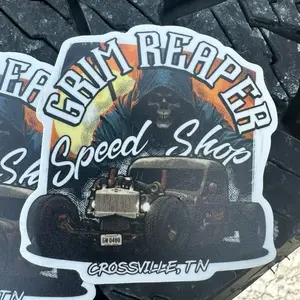 Grim Reaper speed shop sticker
