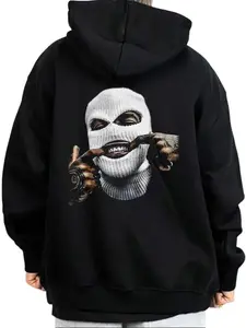 Men's Loose Oversized Button Pullover Hoodie - Mexican Graphic Gangsta Chicano Design, Comfortable Heavyweight Polyester Tops, Unisex Casual Clothes