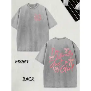 Trendy Printed Design, Women'S Retro Faded Tee Made of 230G, Featuring a Round Neckline And Short Sleeves, Unique Style, Machine Washable But Not Suitable for Dry Cleaning, Perfect for Casual Spring And Summer Outfits, Women'S Halloween T-Shirt