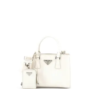 Pre-owned PRADA Leather Tote Bags REBAG Re Edition Galleria Tote Saffiano Micro by Rebag
