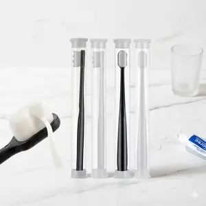 Ultra-Soft Sensitive Gum Toothbrush for Adults: Deep Clean Plaque, Gentle Gum Care & Massage. Stain Removal, Enamel Safe. Portable for Home & Travel Oral Hygiene.