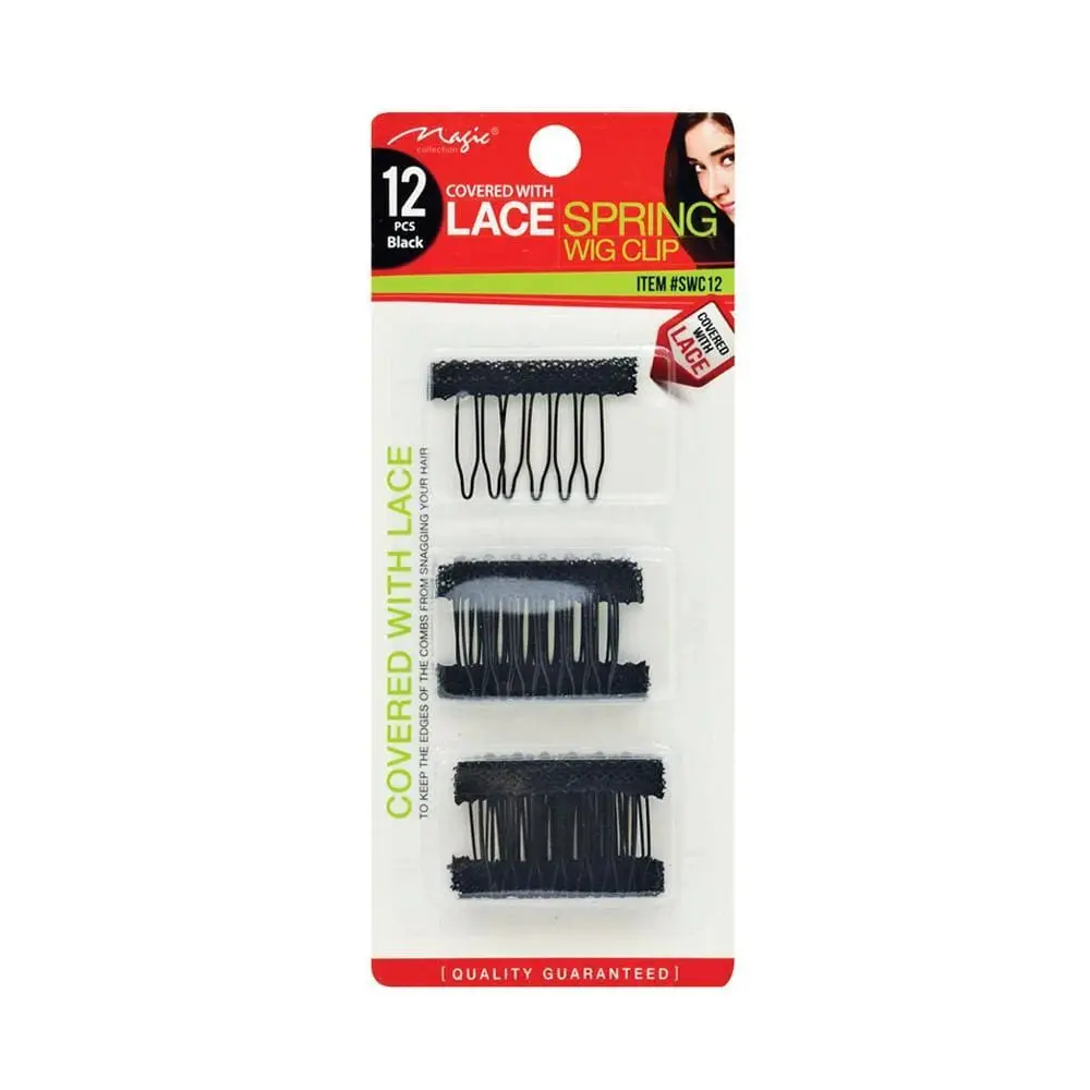 MAGIC COLLECTION - 12 Pieces Lace Spring Wig Clip