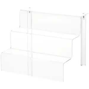 Plymor Clear Acrylic 3-Step Display Stairs