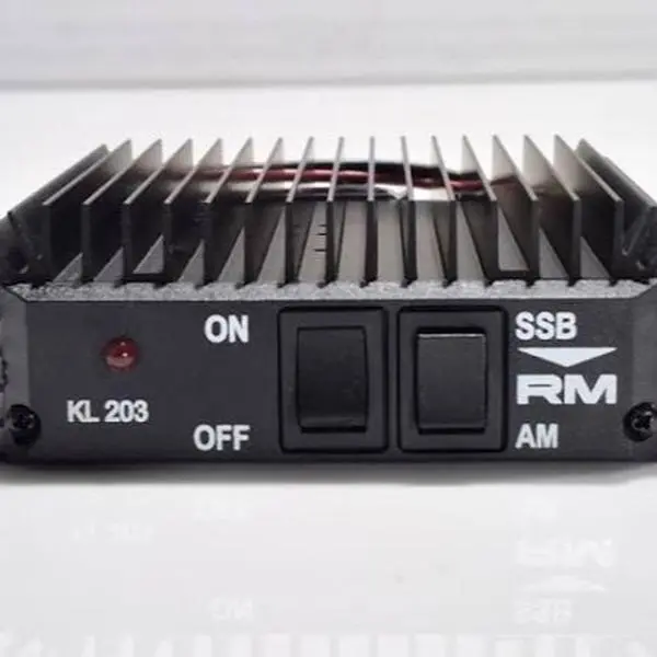 RM KL-203 MOSFET Linear Amplifier. 0.5W – 10W AM/FM, 1 – 20W SSB input; Up to 100W AM/FM 200W SSB output brand NEW