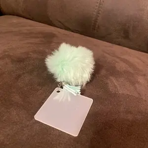 Personalized Bracelet Puff ball keychain