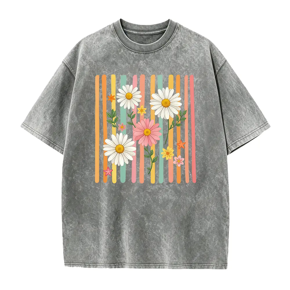 Floral Brushstroke Shirt, Vintage Botanical Graphic Tee, Cottagecore Spring Shirt Aesthetic Flower Top Gift For Her