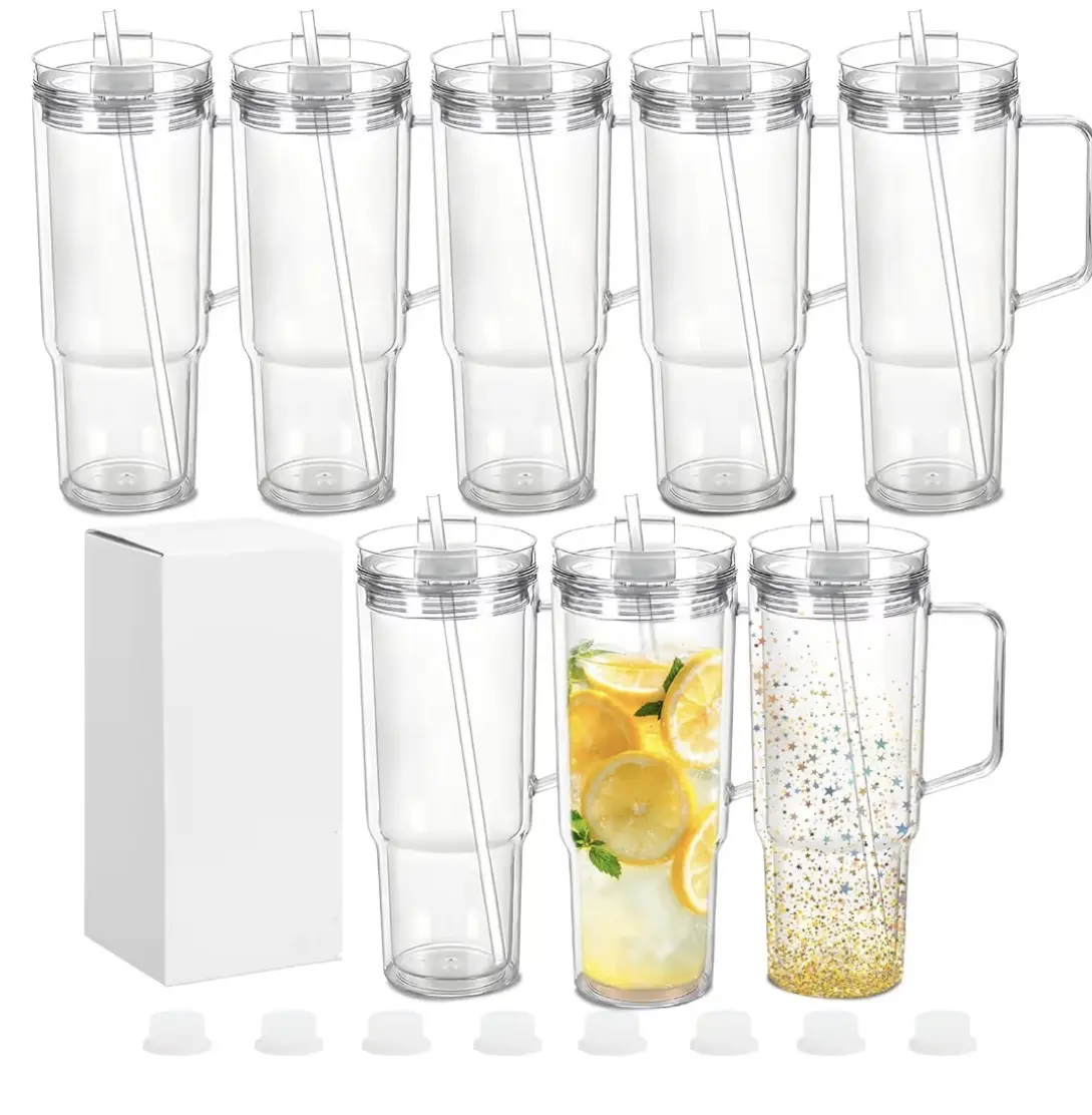 40 oz acrylic tumbler for snow globe or lava cups