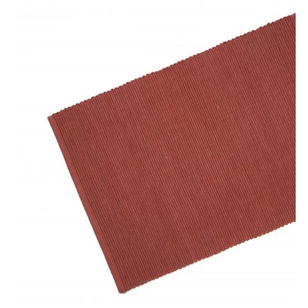 Rust Ribbed Kitchen Table Runner - 13x72 in, Durable Household Kitchen Linen Textile, 13 X 72 In