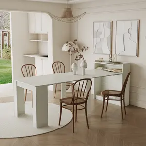 Modern Extendable Folding Dual-Use Dining Table with Built-In Storage, Indoor Dining Room Furniture for Home Use, Dual-Use Dining Tables, Folding Dining Tables