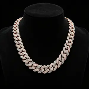 Iced Cuban Link Bracelet Moissanite Certified Hip Hop Jewelry Bling Chain Luxury Streetwear Diamond Look Bracelet Men's Women's Trend