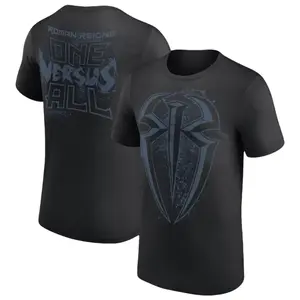 Men's Black Roman Reigns One Versus All Retro T-Shirt, Fashion Cotton, Full Colors, Full Sizes, For Men, For Women