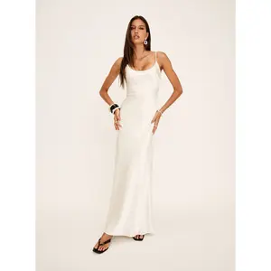 Miracles Scoop Satin Maxi Dress Champagne
