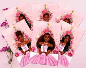 6 Cards - African American Christmas Greeting Cards - Christmas Card - Holiday Greeting Card