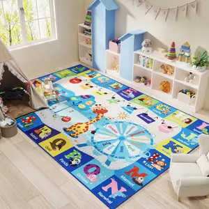 junovo play mat area rugs ABC rugs non-slip rugs for kids bedroom, toddler classroom and baby playroom mats
