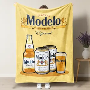 Modelo Especial Cerveza Fleece Blanket Modelo Especial 1925 Heritage Collection Blanket 1 Count Soft Warming Bedding Blanket Comfy Lightweight Bedding