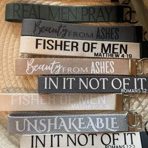 Christian keychain wristlet for men and women, fisher of men, make heaven crowded, religious gift, car accessory, Christmas gift, Bible verse sweet gift fun keychains love gift cute keychain small item