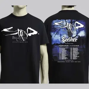 Staind Break The Cycle 25th Anniversary Tour T-Shirt – Rock Band Vintage Graphic 2-Sided Tee for Men & Women Fans, Concert & Streetwear Outfit