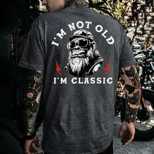I'm Not Old I'm Classic Heavy Cotton T-shirt, Vintage Retro  Streetwear Dad Gift for Father day Menswear Casual, Gift Streetwear Graphic Classic