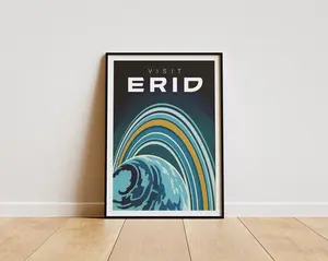 Project Hail Mary Erid Poster Vintage Space Travel Print Retro Sci-Fi Planet Fan Gift Planet Erid Poster Project Hail Mary Wall Art