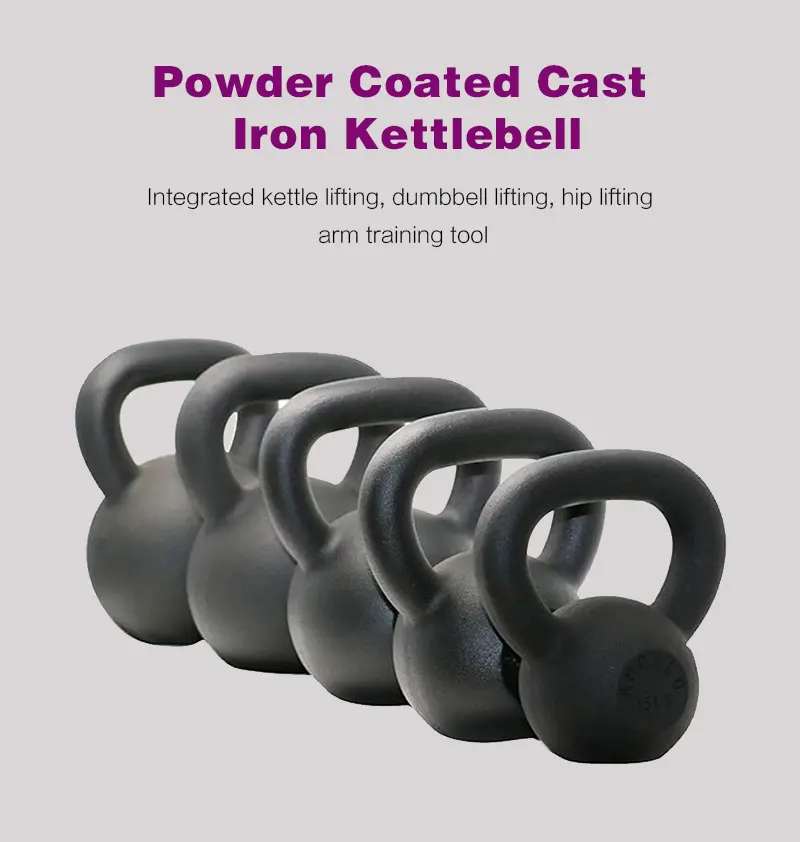 A4A 25LB Powder Coated Cast Iron Kettlebell for Men and Women's Gym, Same Family Kettlebell
