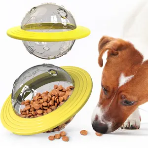 Pet Disc Treat Dispenser Toy, Transparent Food Storage, Washable, Cat Dog Interactive Puzzle Toy, Stress Relief Training Gear, Puzzle Feeder