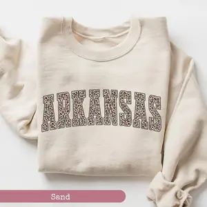 Leopard Arkansas Sweatshirt, Arkansas Sweatshirt, Arkansas Sports Fan Gift, Arkansas State, University Student Gift,