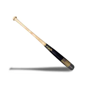 Xylo Wood Baseball Bat With An American Flag - Black/Gold