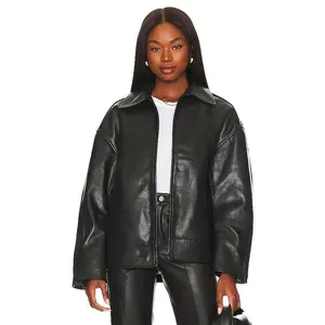 GRLFRND Alek Leather Jacket in Black