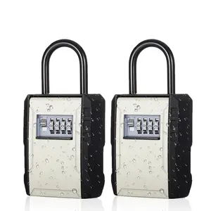ZHEGE Wall Mounted Key Box, 2 Pieces 4 Digit Combination Lock Box for Sharing and Storing Keys combination lock padlock keyless entry keyless  living