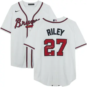 Austin Riley Atlanta Braves Autographed White Nike Replica Jersey - Fanatics Authentic Certified - MLB Memorabilia