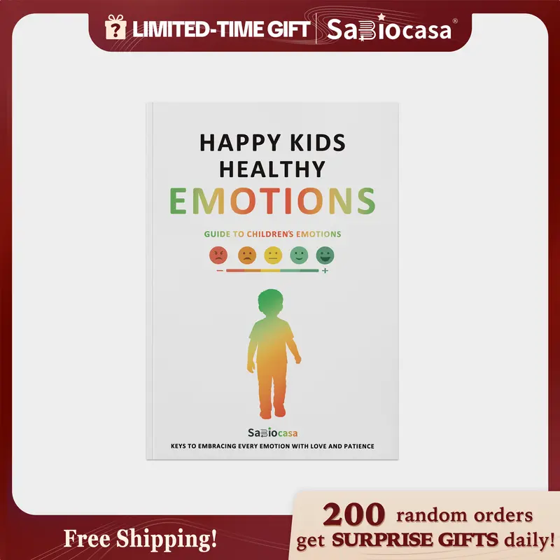 English version:Happy Children, Healthy Emotions: A Loving Guide to Help Your Kids Recognize, Express, and Regulate Their Feelings. Child,Preschool Child Educator,Gift Choice
