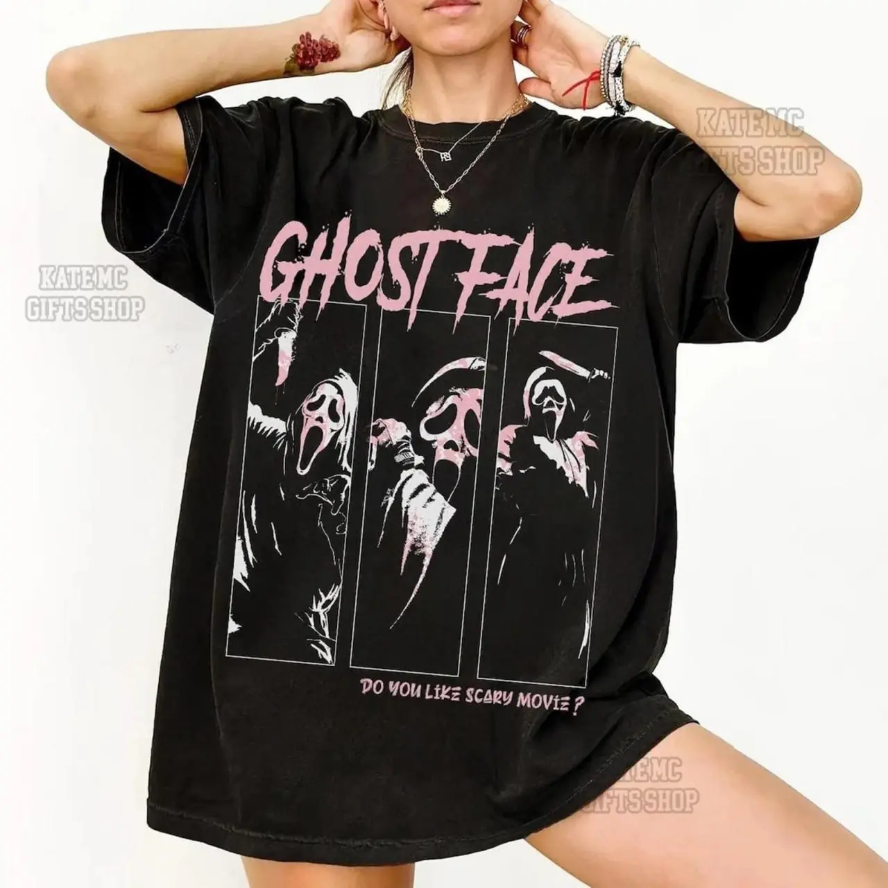 Youth and Adult Ghostface Shirt, Horror Movie Tee, No You Hang Up Halloween Shirts, Scary Movie Graphic Tees