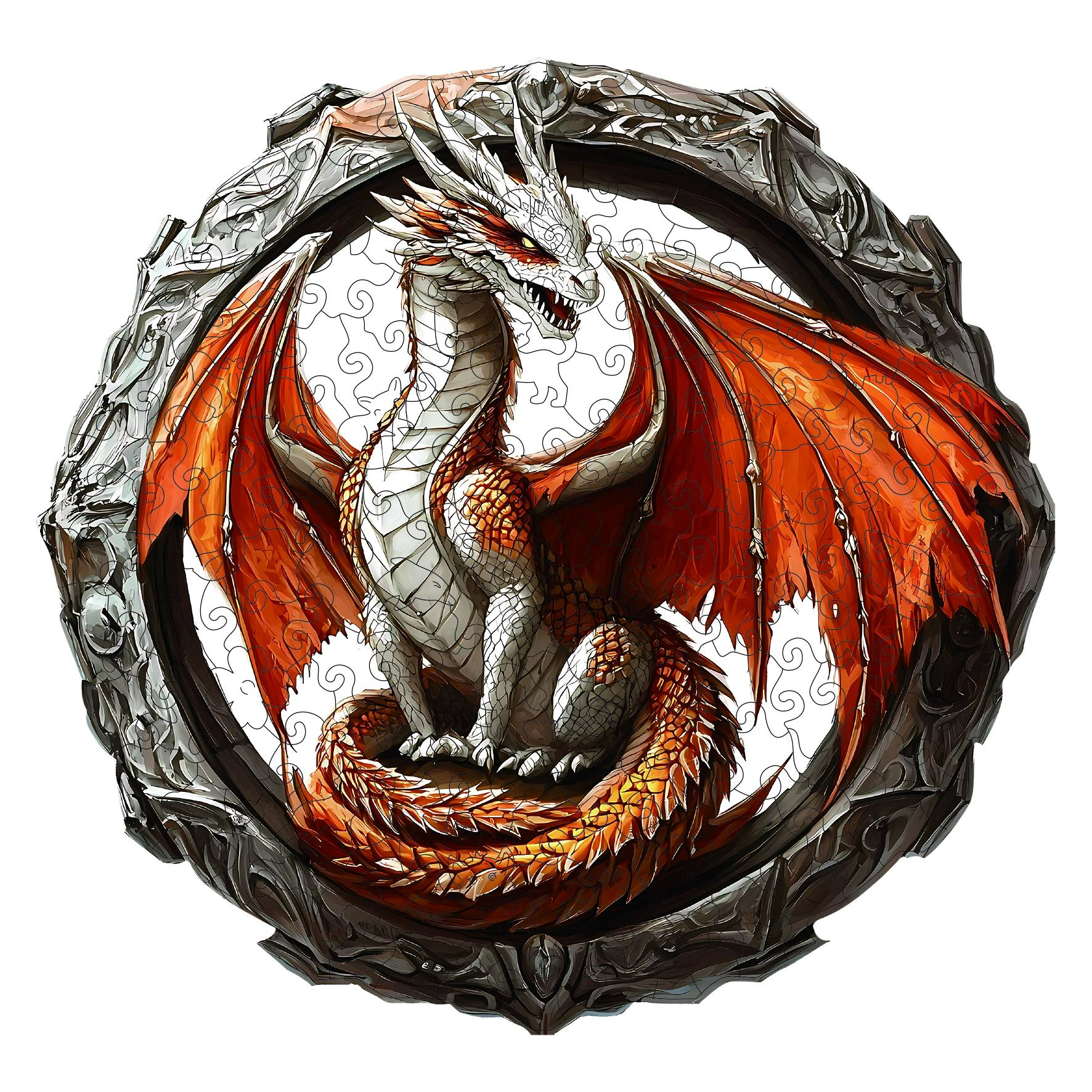 Adult Wooden Puzzle Dragon Shape Unique Irregular Animal Design Perfect Holiday Gift Modern Art Home Decor Suitable for Friends Family Jigsaw Puzzles