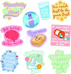Mental Health Sticker Extra Large Stickers for Adults Funny Adhesives with Memes Funny Stickers with Colorful Graphic Decals Funny Sarcastic Multi Mental Health Sticker Extra Large Stickers for Adults Funny Adhesives with Memes Funny Stickers with Colorful Graphic Decals Funny Sarcastic Multi