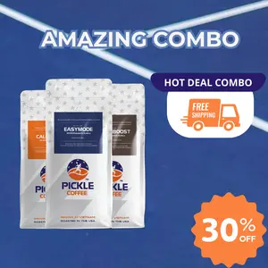 Amazing Combo – PickleCoffee Super Athlete Trio 36oz Specialty Coffee Set with PickleBoost, CalmFocus & EasyMode for Pickleball, Tennis & Gym Athletes Needing Power, Focus & Recovery, Freeship & Big Savings