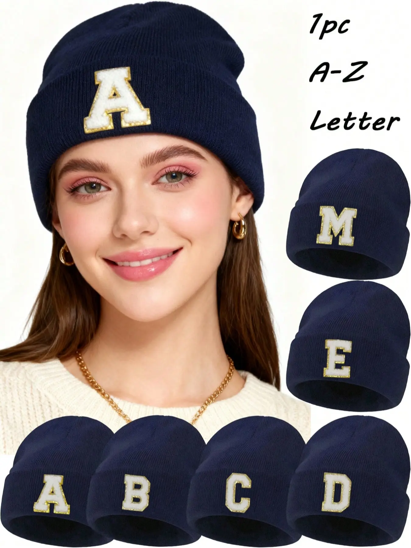 Custom Embroidered Knitted Beanie Hat, Elastic, Hand Washable, Professional Dry Clean Safe, Foldable Winter Knit Cap, Personalized Text or Logo, Casual Hat