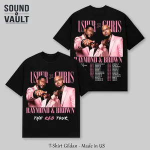 Raymond & Brown V3 T Shirt Two Sided R&B Tour 2026 Bootleg Graphic Tee Raymond and Brown Concert Merch Oversized Heavyweight T-Shirt Vintage 90s Rap Tee Hip Hop Music Shirt Trendy Y2K Graphic Tee Aesthetic Streetwear Merch Gift for Men Women