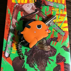 Chainsaw Man Devil  Anime Pochita Cartoon Key Cover Case Accessories Cute Key Chain Keychain for Girls key covers for house and cars  keys Plastic Metal Coating