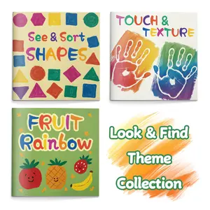 Sensory Learning Picture Book Series, Shape Sorting and Classification, Touch-and-Feel Texture Discovery, Rainbow Fruit Color Awareness, Simple Concept Stories with Bright Illustrations