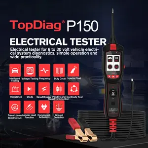 2026 new model TopDiag P150 Electrical Tester for 6-30V Vehicles with Smart Circuit Breaker & TFF Color Display Diagnostic Tool