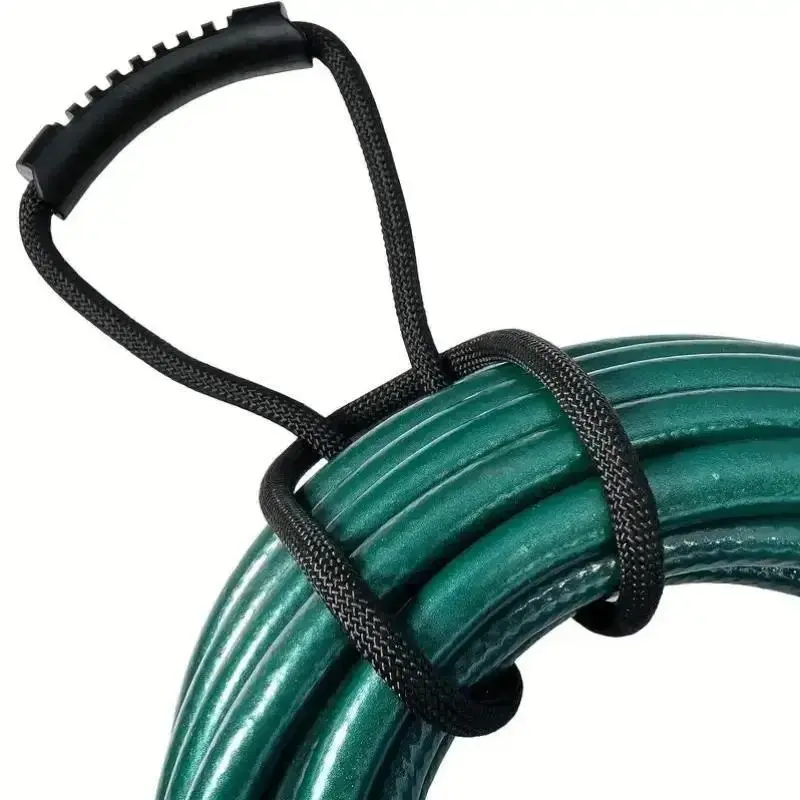 Utility Storage Strap with Handle, 1/2/3 Brackets/Elastic Rope & Hose Holders, Space Saving Organizer for Home, Garage, Boat, RV & Summer Gifts, Extension Cable Organizer