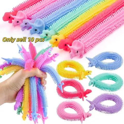 10 Colorful Elastic Stress Toys, Squeeze Stress Relief, Squishies, Relaxation Gifts for Adults, Perfect for Thanksgiving, Halloween and Christmas Party Favors