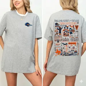 Custom University Hand Sketched Graphic T-shirt - Sport Grey Color, Personalized College Crewneck, Game Day Sports Pullover, Cozy Vintage-Style Top for Sports Lovers - MB