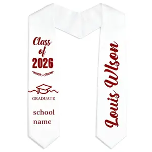 Personalized Custom Graduation Sash Suitable for University & High School - Class of 2026 Name/Text/ Print, Custom Honor for Diploma Procession, Graduation Gift for Men & Women, Academic Achievement Decoration