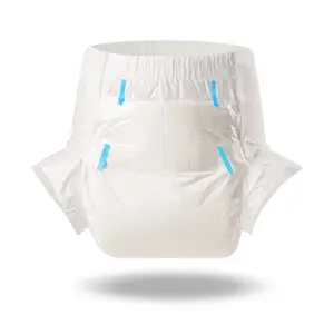 Littleforbig Adult Sized Diaper Adult Diaper 2 Pieces ABDry White Diapers Solid Color Comfortable Diapers