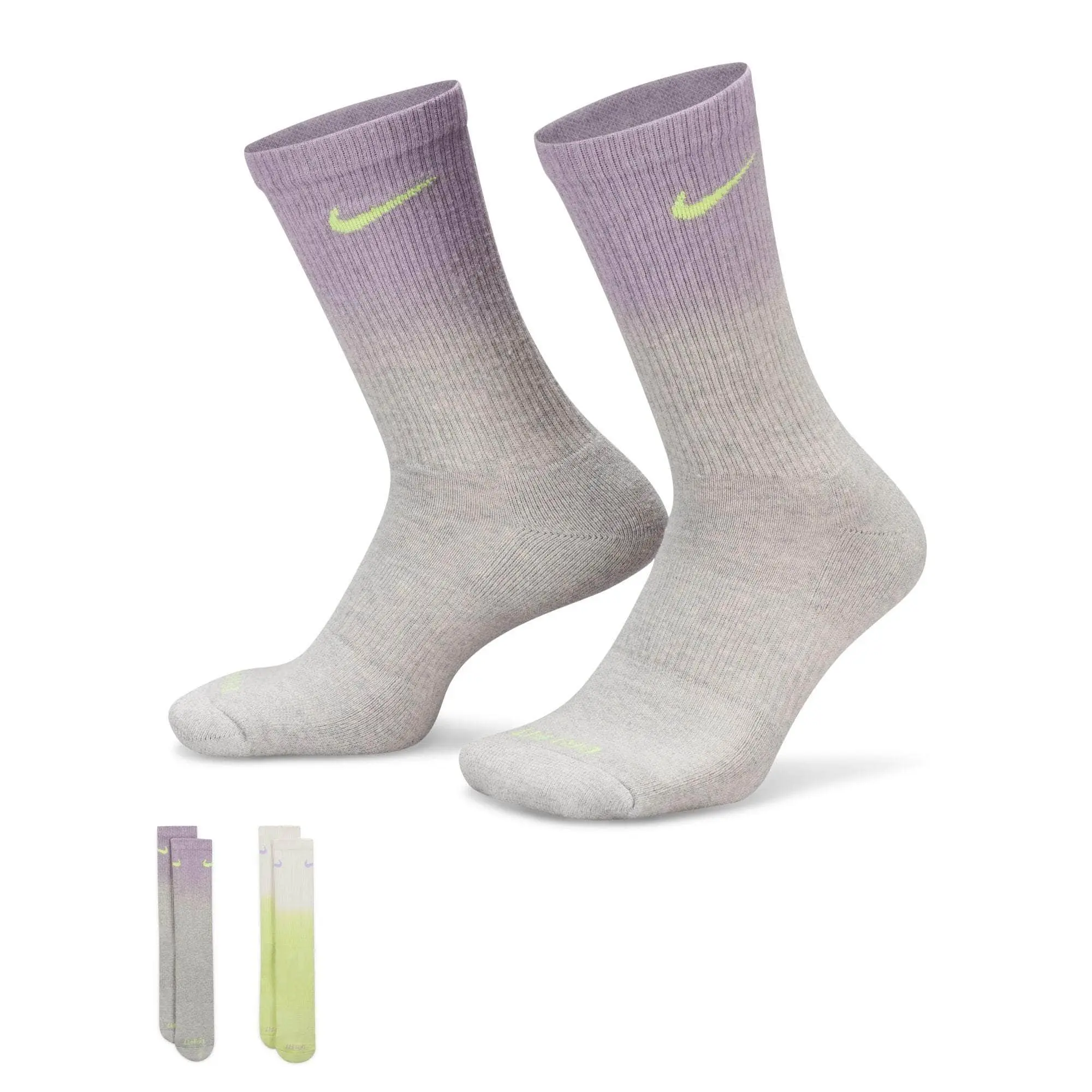 LACOSTE Athletic Crew Socks, Dip-Dye Cotton Blend Moisture Wicking Socks with Cushioning & Arch Support, Athletic Socks