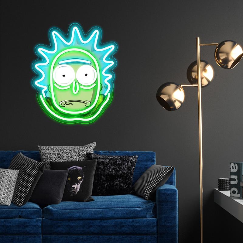 Rick Sanchez Anime Neon Light, USB Powered Dimmable LED Light, Artistic Wall-Mounted Neon Light, Perfect Birthday Gift, Led Neon Lights